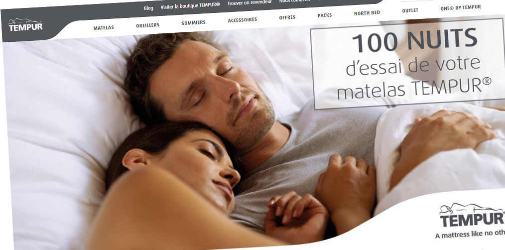 Les matelas à mémoire de forme Tempur.