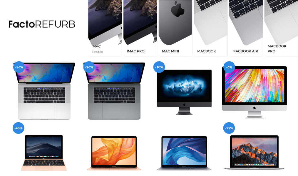 Les produits reconditionnés à neuf certifiés Apple chez FactoREFURB.