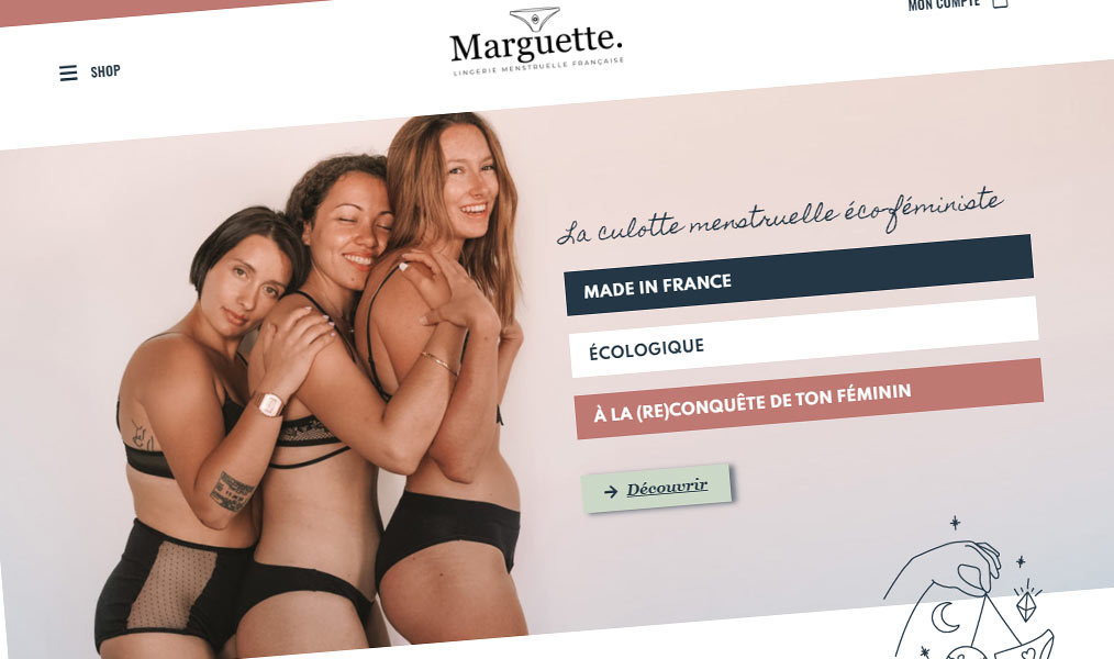 Lingerie menstruelle made in France.