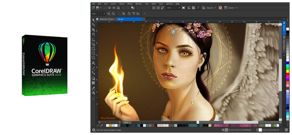 Logiciel de conception graphique professionnelle CorelDRAW Graphics Suite 2020