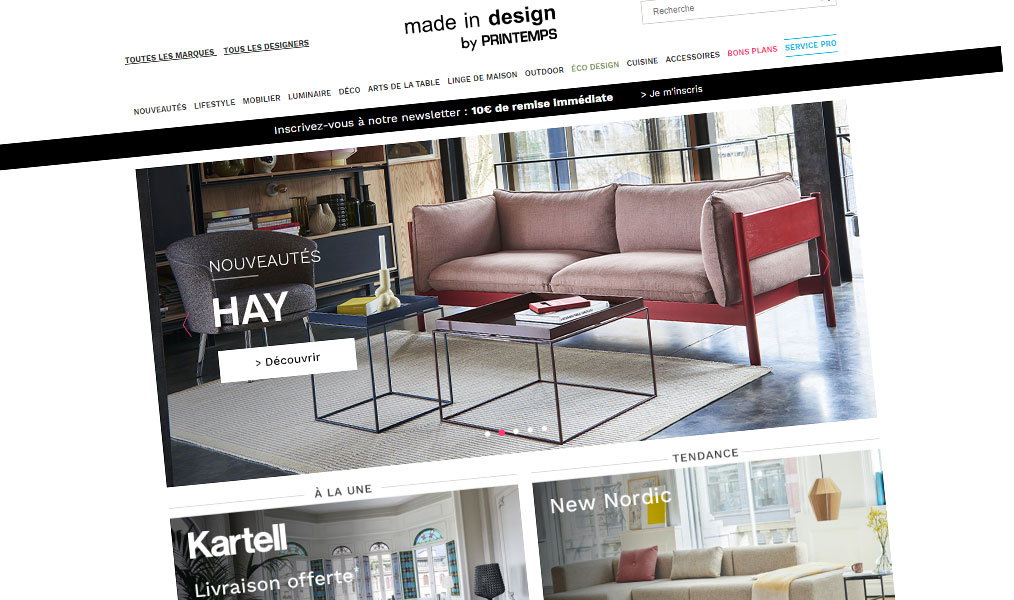 Mobilier et déco contemporains.