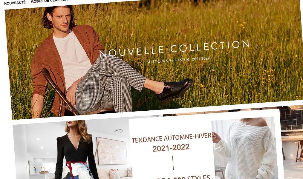 Mode actuelle abordable pour femme et homme.