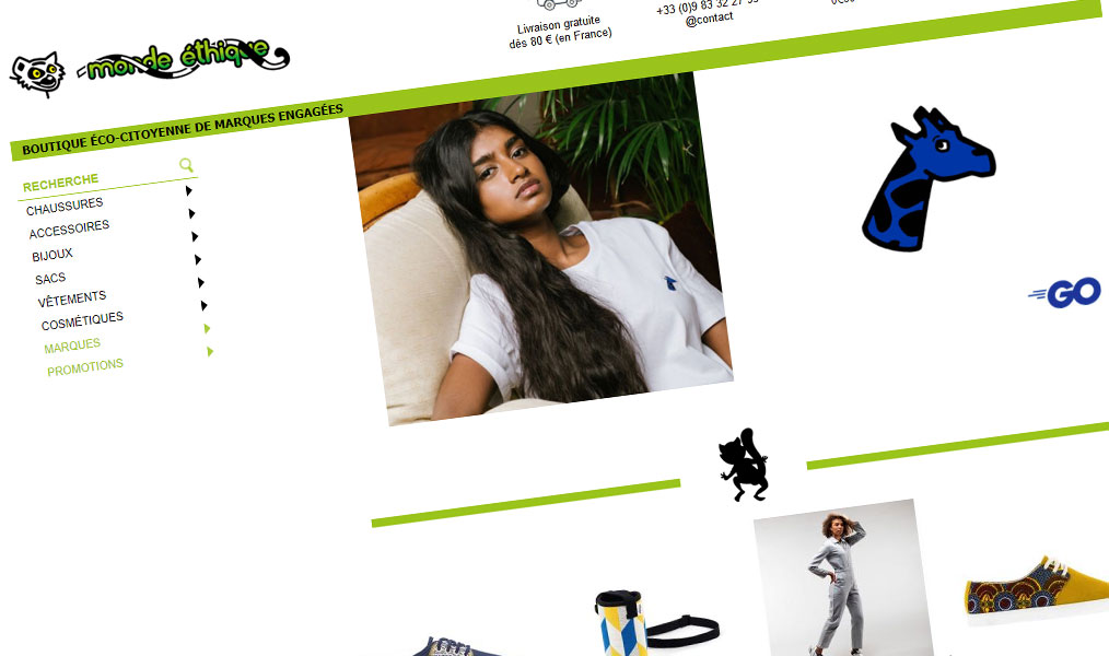 Monde éthique, le site des marques engagées.