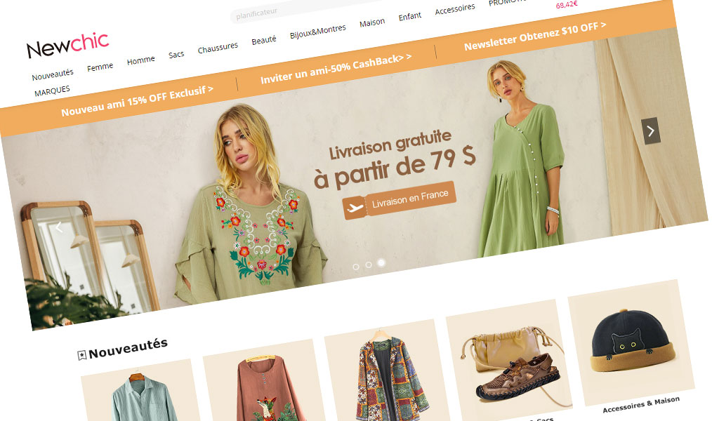 Newchic, spécialiste de la mode.