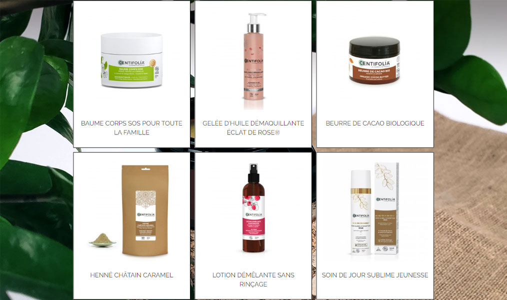 Nouveautés et produits stars Centifolia.