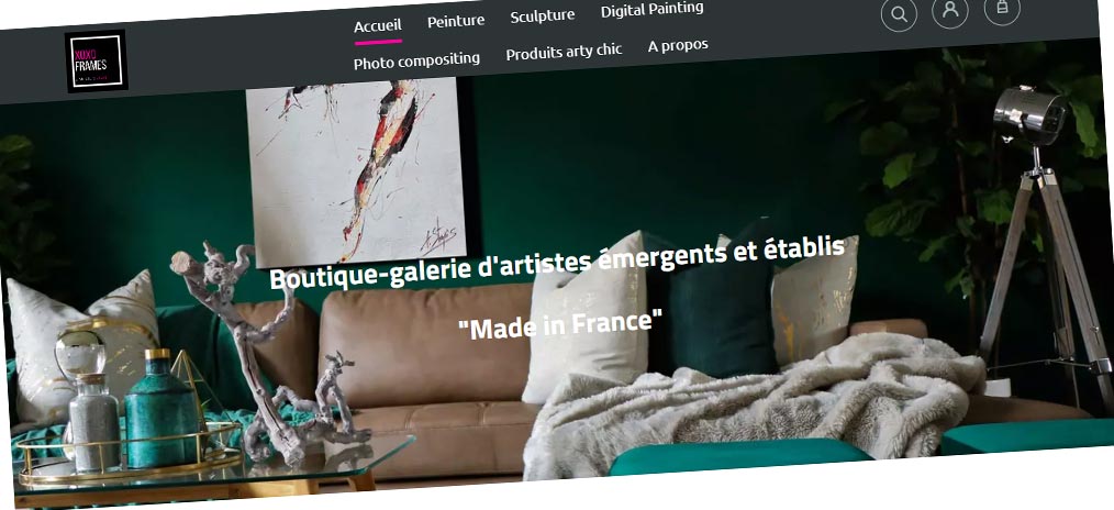Œuvres d'art d'artistes émergents ou établis.