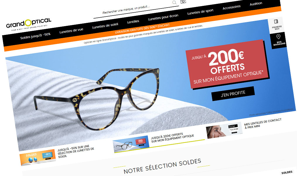 L'opticien GrandOptical.