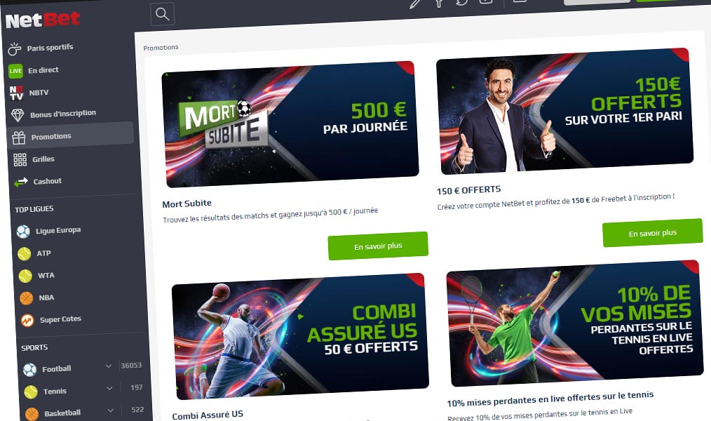 Paris sportif sur NetBet.