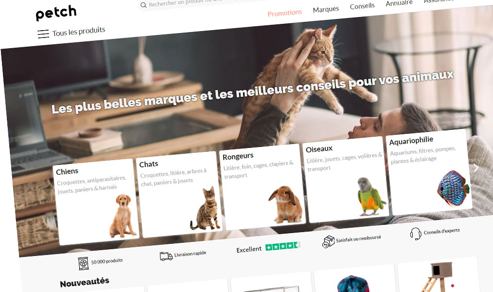Petch, l'immense animalerie en ligne.