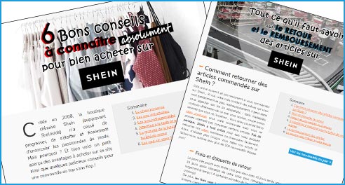 Nos articles sur les astuces et le retours SheIn