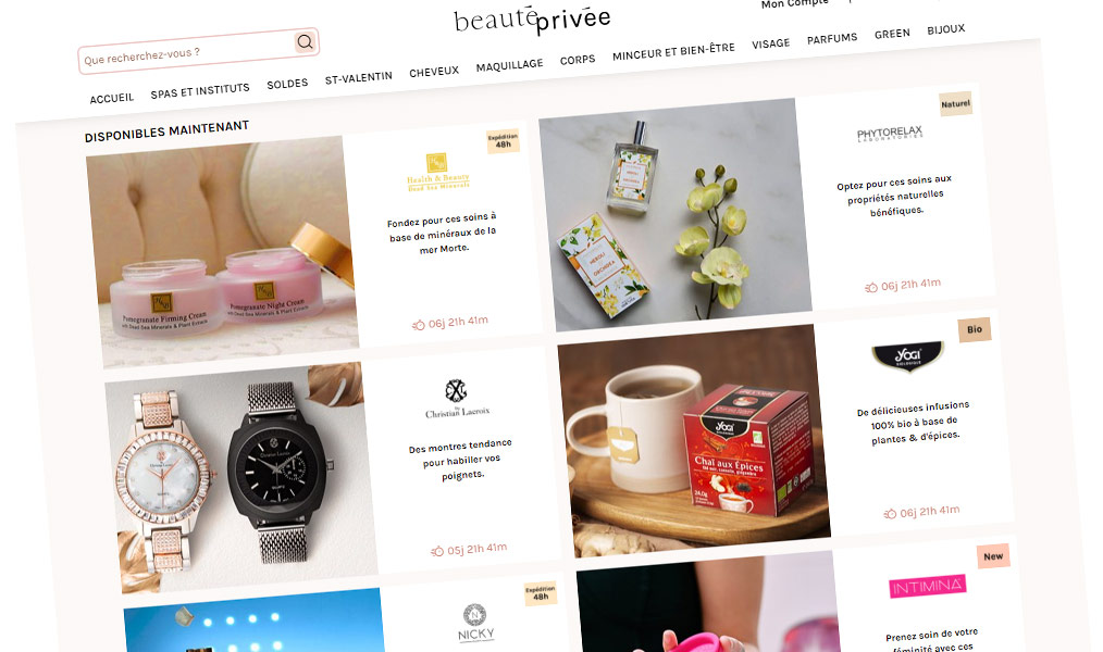 Produits de beauté de grandes marques à des prix plus abordables.