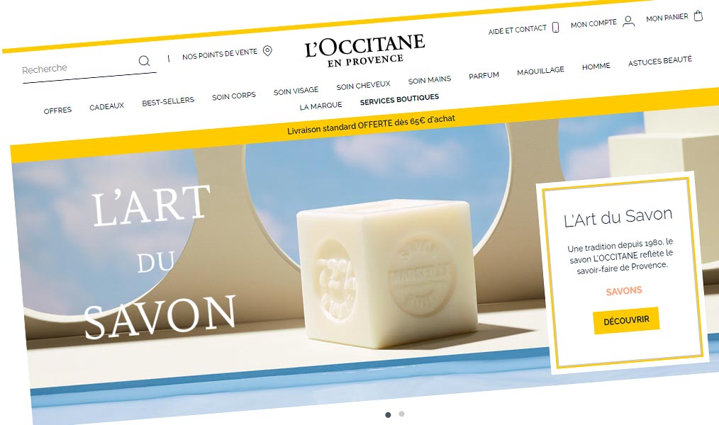 Produits de beauté inspirés par la Provence.