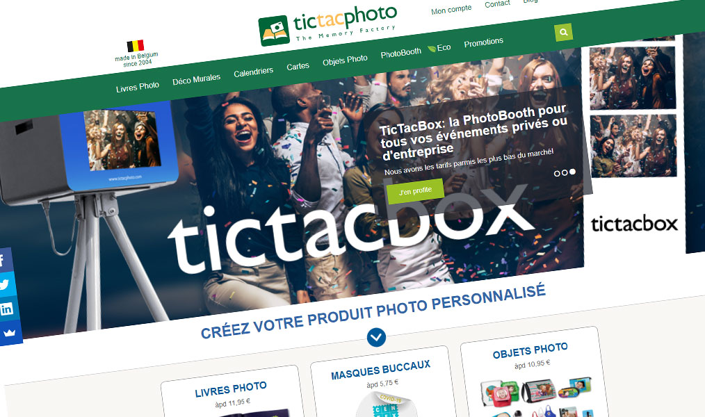 Produits et objets photo TicTacPhoto.