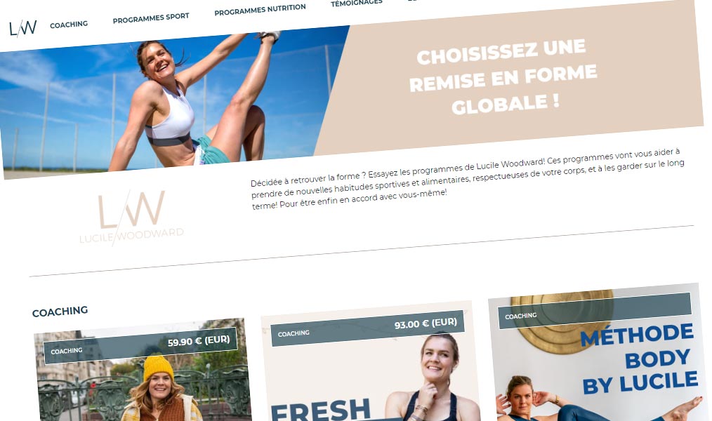 Programmes sportifs par Lucille Woodward.