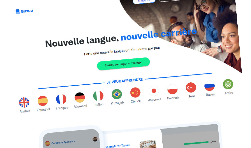 Quelques minutes par jour pour apprendre une nouvelle langue.