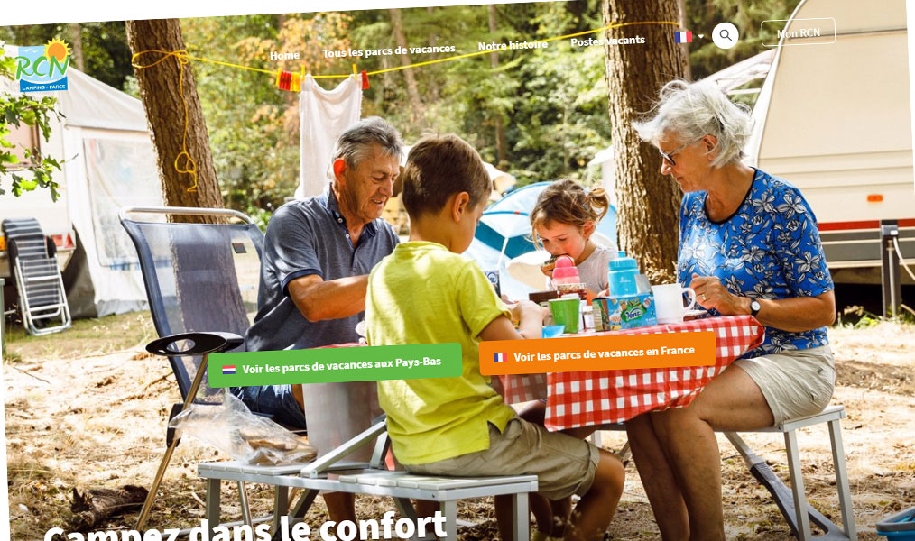 RCN camping-parcs aux Pays-Bas et en France.