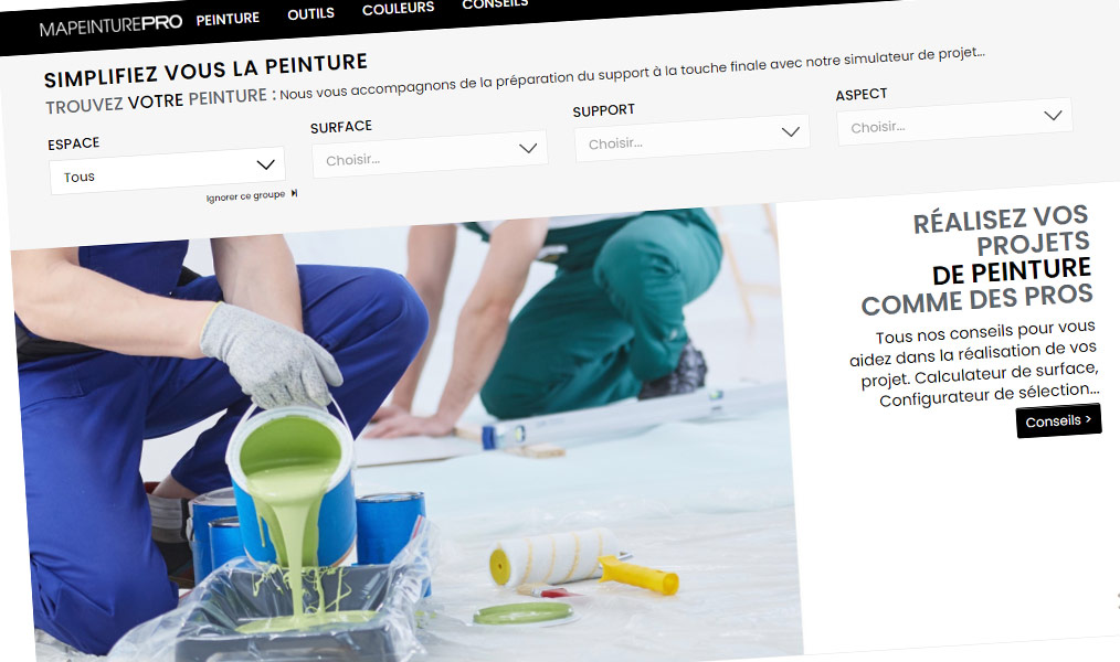 Rénovez avec de la peinture professionnelle.