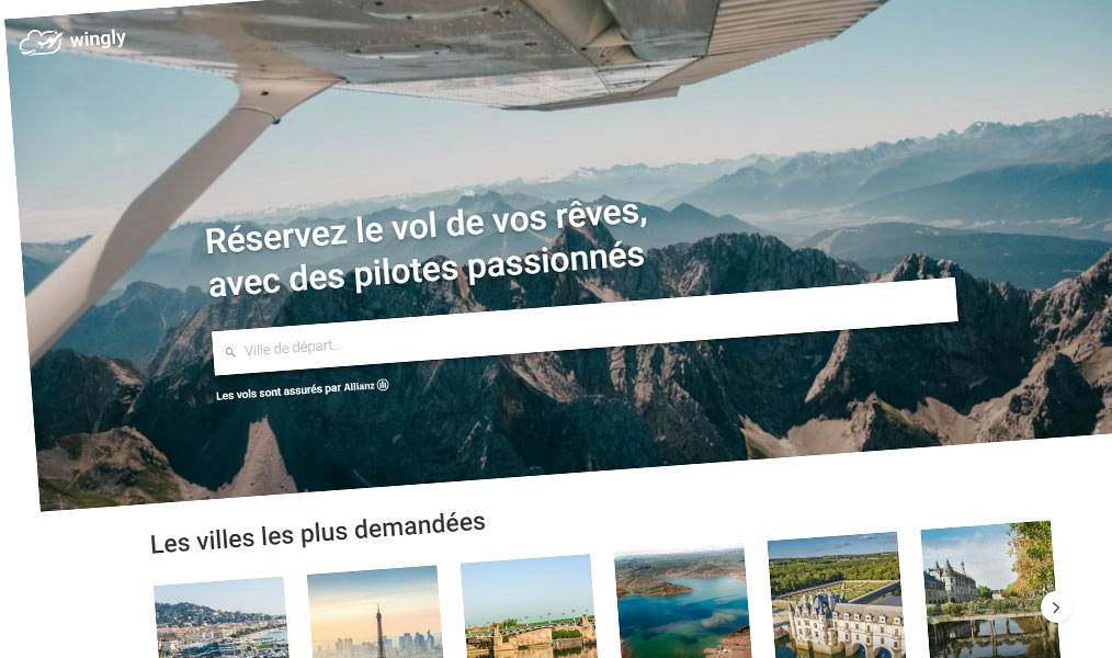 Réservez votre vol en avion léger avec Wingly.