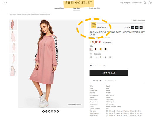 Robe sweat shirt sur SheIn Outlet