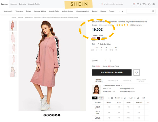 Robe sweat shirt sur SheIn