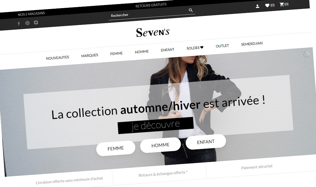 Seven's, les grandes marques de mode pour toute la famille.