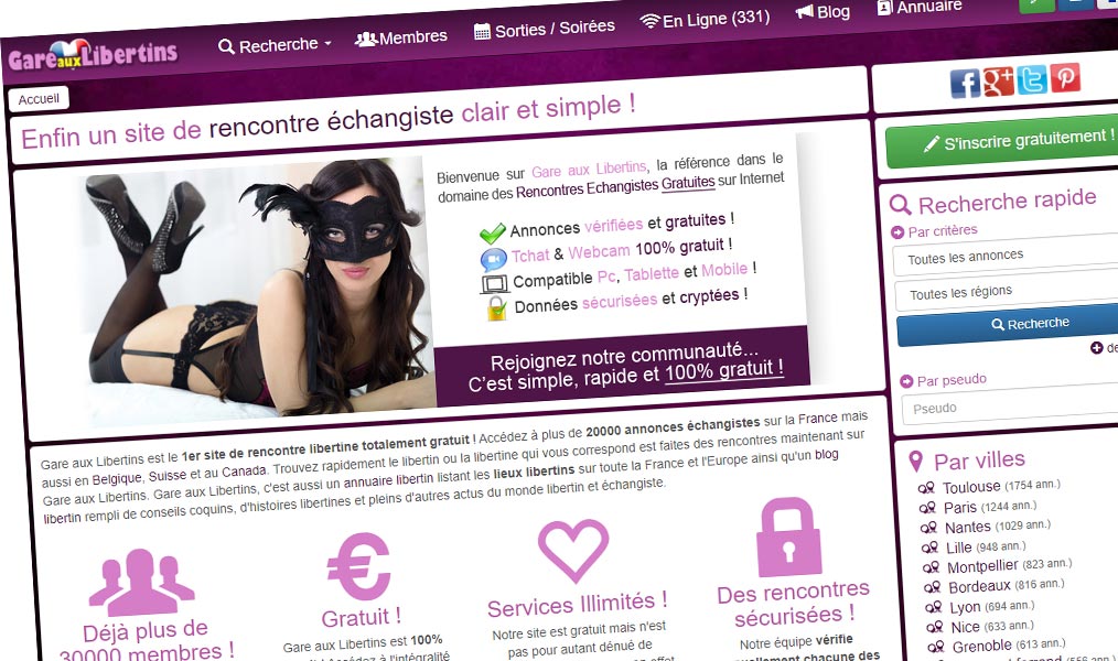 Site de mise en relation de personnes libertines.