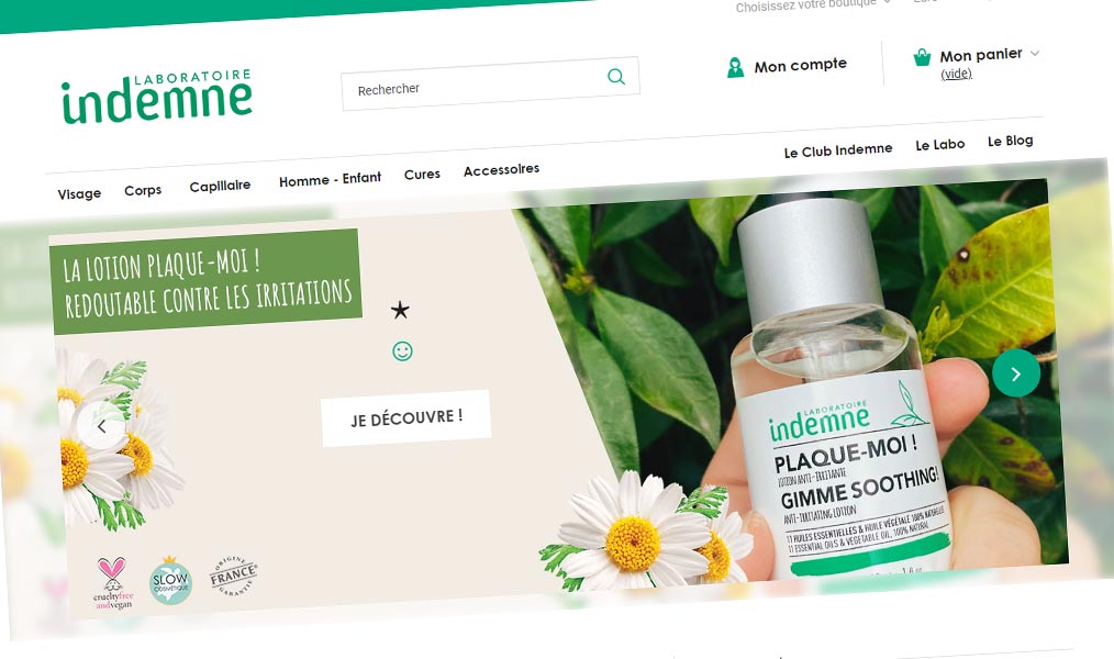 Soins naturels exclusivement composés d’huiles essentielles et végétales.