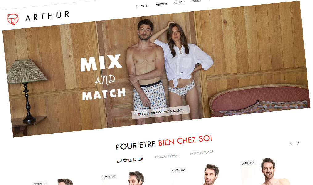 Sous-vêtements et vêtements de nuit Arthur.