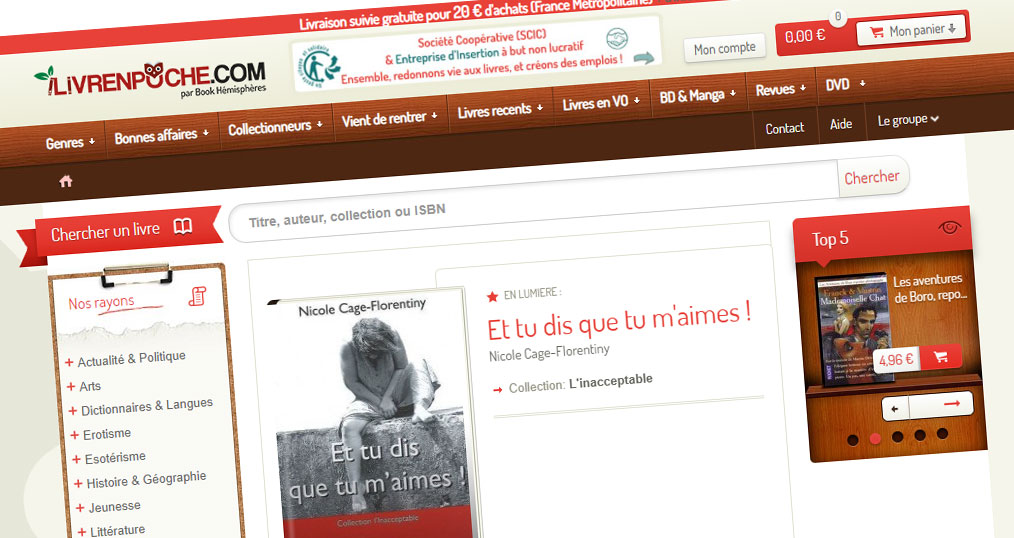 Spécialiste du livre d'occasion.