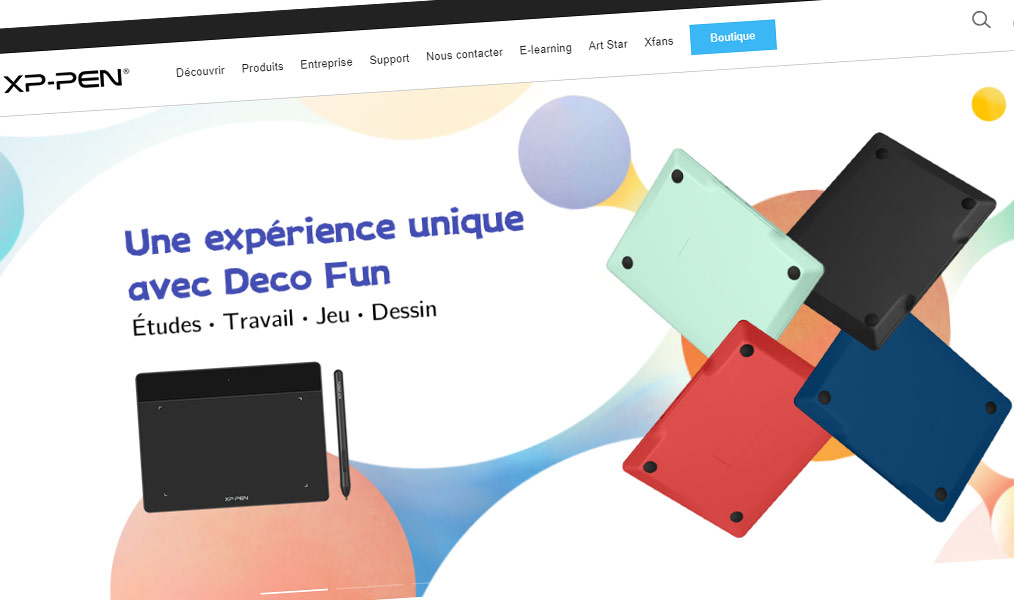 Tablettes graphiques pour artistes numériques.
