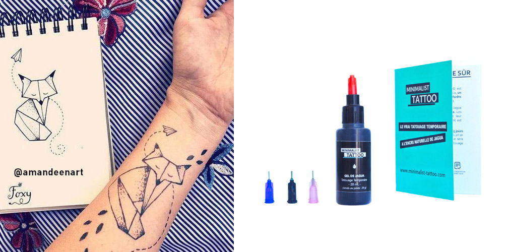 Tatouage temporaire avec applicateur de gel de Jagua.