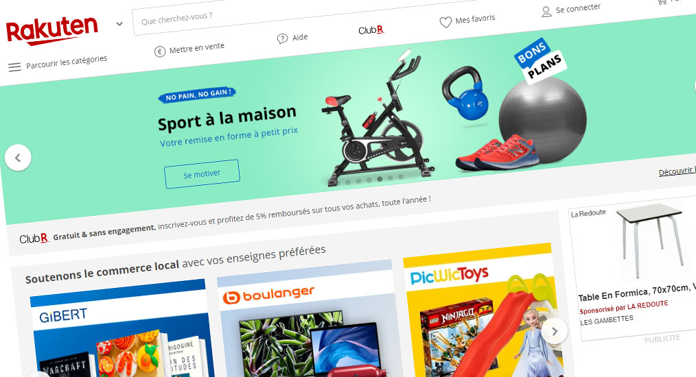 Tout acheter sur Rakuten.