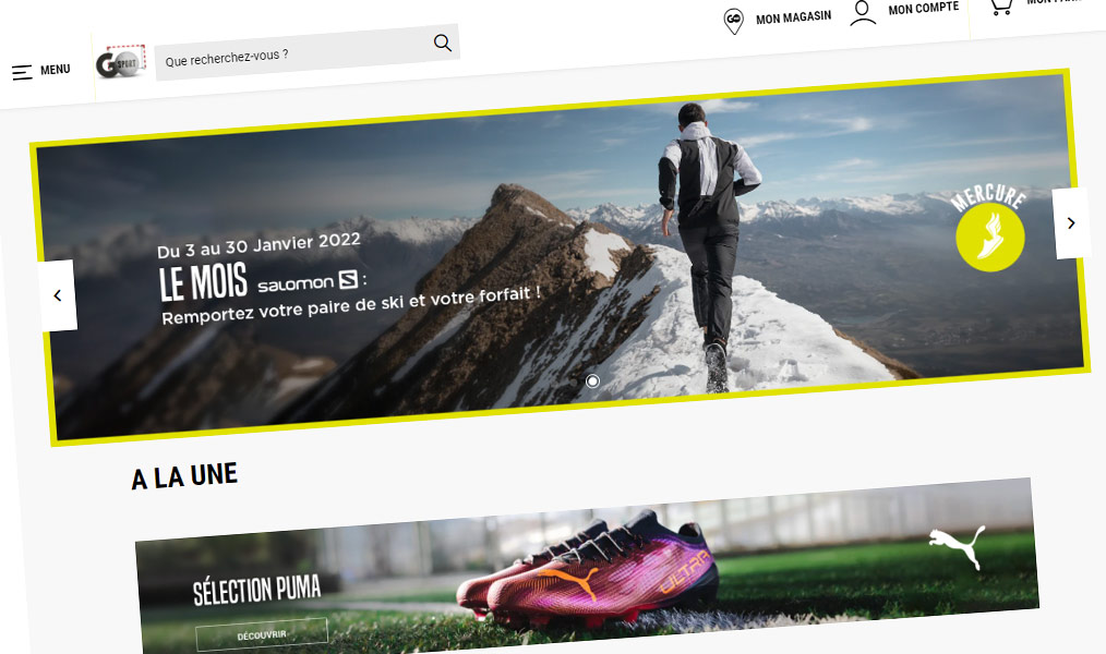 Tout l'équipement de vos activités sportives.