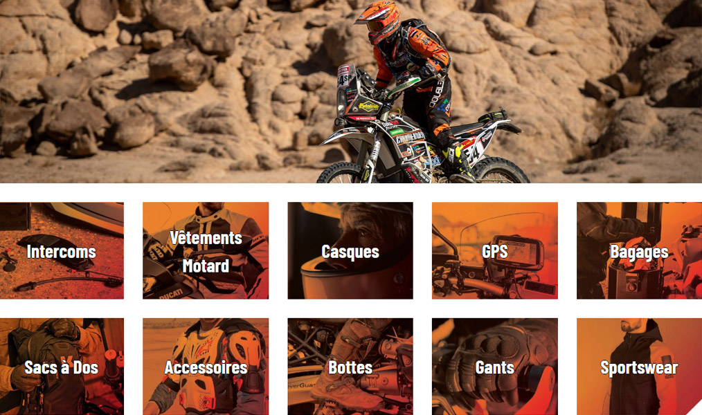 Tout l'équipement du motard sur ChromeBurner.