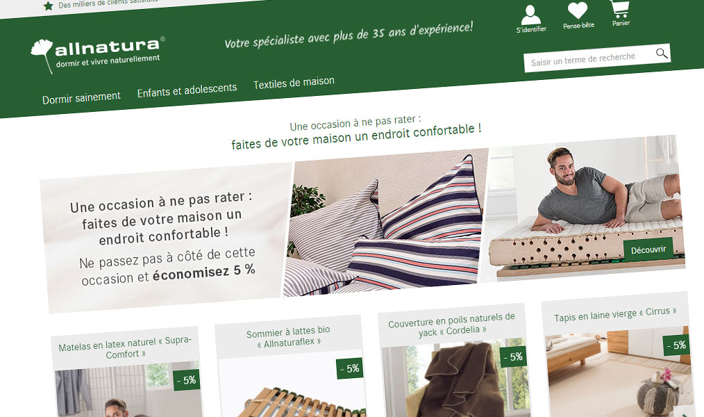 Tout l'univers de la literie durable et écologique.