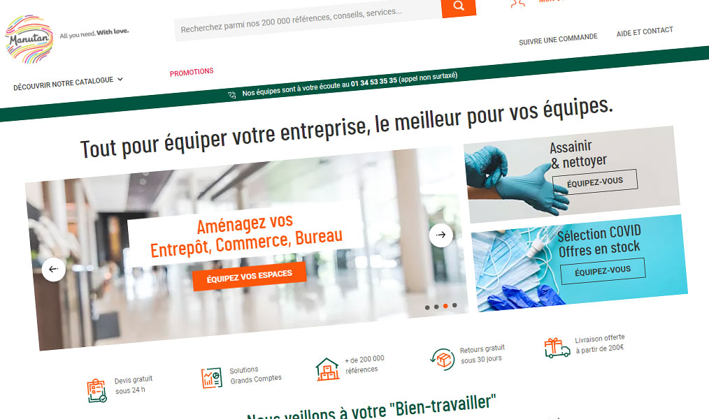 Un grand magasin dédié aux besoins spécifiques des entreprises.