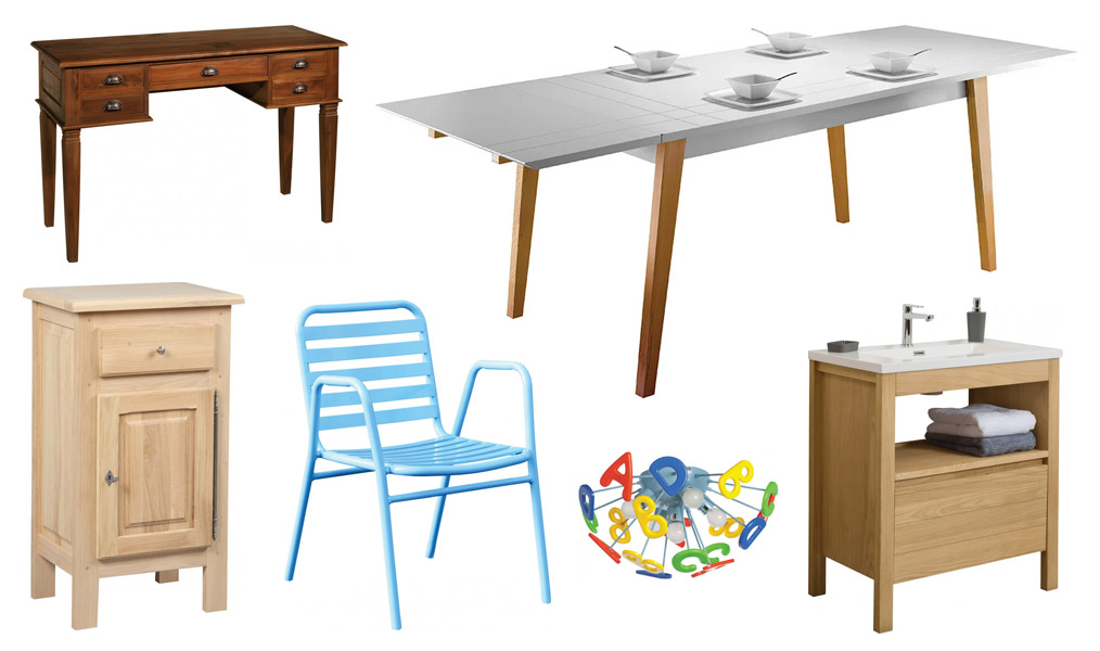 Une grande variété de styles de meubles.