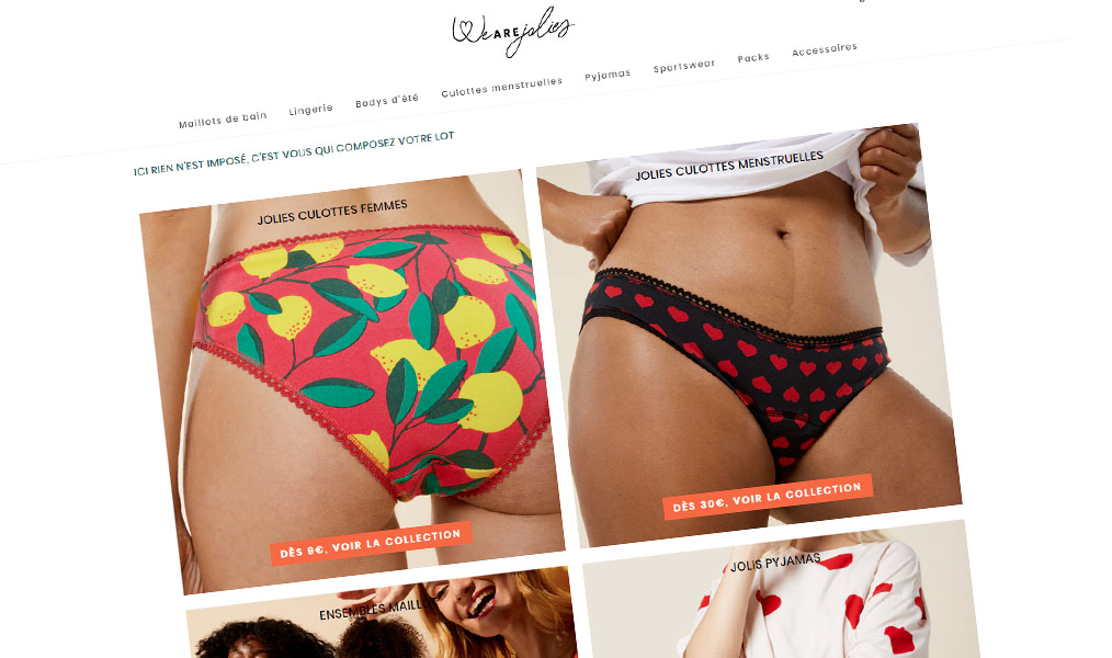 Une marque de lingerie body positive.