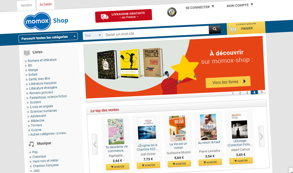 Vendre ou acheter des livres d'occasion.