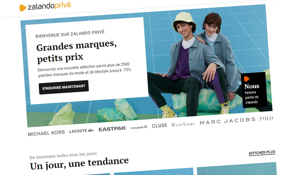 Ventes privées Mode made in Zalando.