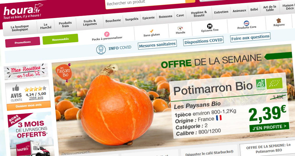 Vos courses en ligne et livrées directement chez vous.