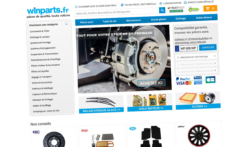 Vos pièces détachées automobile sur Winparts.