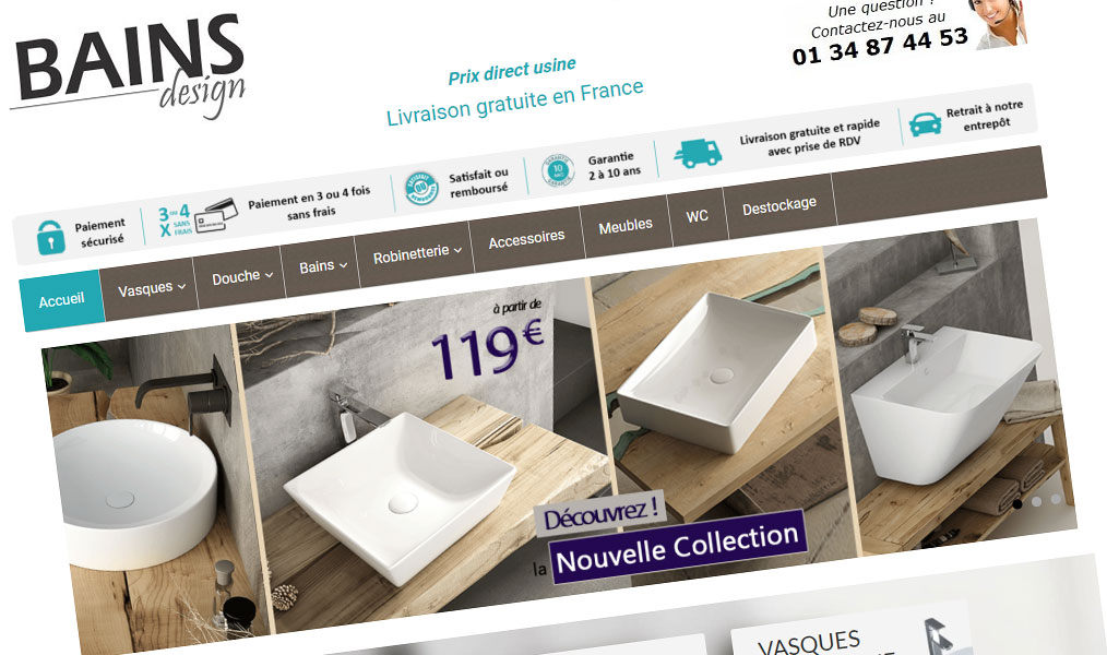 Votre nouvelle salle de bains avec Bains Design.