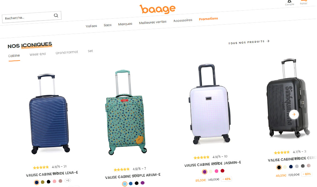 Votre valise avec Baage.