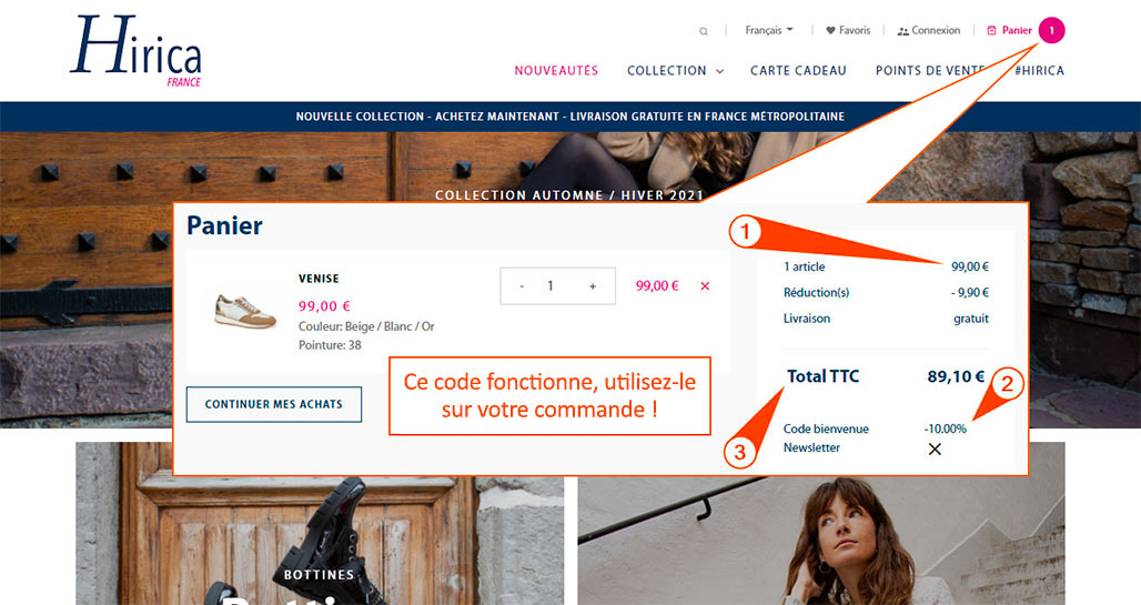 Cette réduction Hirica fonctionne.
